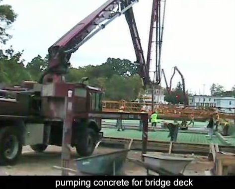 placing deck concrete with a concrete pump
